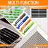 4 Pack Blinds Duster, Window Cleaner Brush with 4 Microfiber Sleeves for Blinds, Air Conditioner Vents & Fans