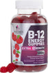 Vitamin B12 Energy Gummies - 120 Gummies, Extra Strength 4500 mcg for Metabolism & Nervous System Support