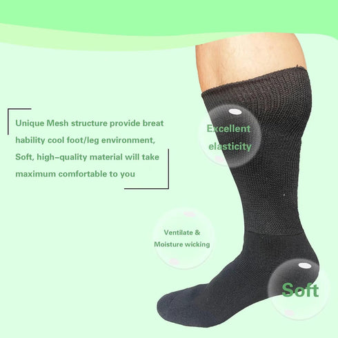 Ioryzek Extra Wide Diabetic Socks Non Binding Bariatric Sock Men Women Neuropathy Medical Swollen Socks