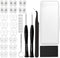 18 Pairs Eyeglass Nose Pads - Eyeglasses Repair Kit with Screwdrivers, Tweezers, Cleaning Cloth for Glasses Replacement