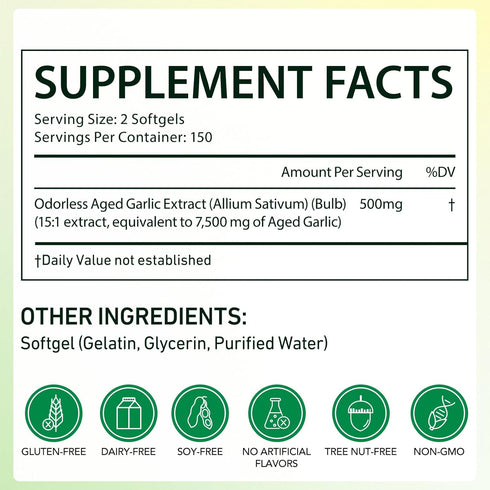 vopxccvy Aged Garlic Extract Softgels