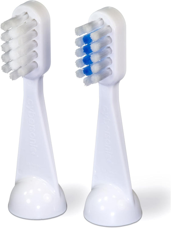 Cybersonic Traditional Replacement Brush Heads, 2 Pack, Compatible with All Cybersonic Electric Toothbrushes