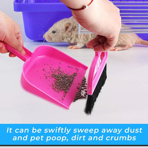 Mini Broom and Dustpan Set - Compact Cleaning Kit for Home, Car, Camping, and Travel - Mint Green