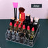 Lipstick Organizer, Small Clear Plastic Compact Holder with 24 Slots for Lip Gloss, Chapstick