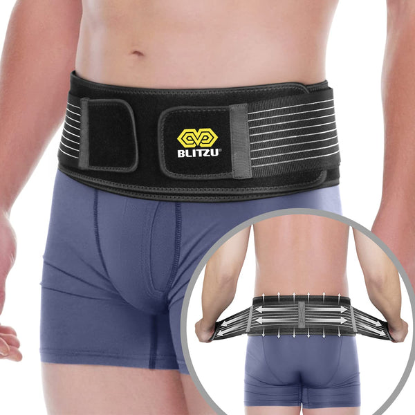 BLITZU Sacroiliac SI Hip Belt for Women and Men, Lower Back Support Belt for Pain Relief