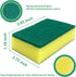 Kldnkig 24 Pack Kitchen Cleaning Sponges,Scrub Sponges,Non-Scratch Scrub Dish Sponge Safe on Non-Stick