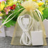 50pcs 4x6 inch Gold Organza Wrap Bags, Sheer Fabric Drawstring Pouches for Baby Shower Favors, Craft Business