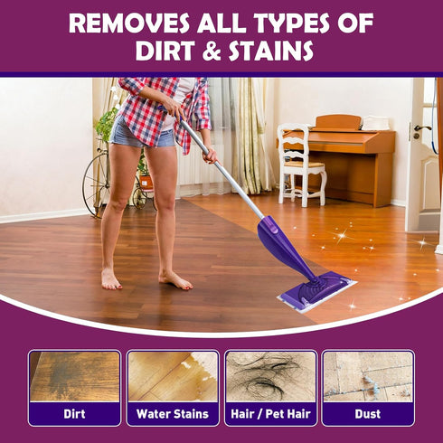 YHOVID (60) Mopping Pad Refill Compatible with Wet Jet Mop, Disposable Multi Surface Wetjet Hardwood Floor Cleaner