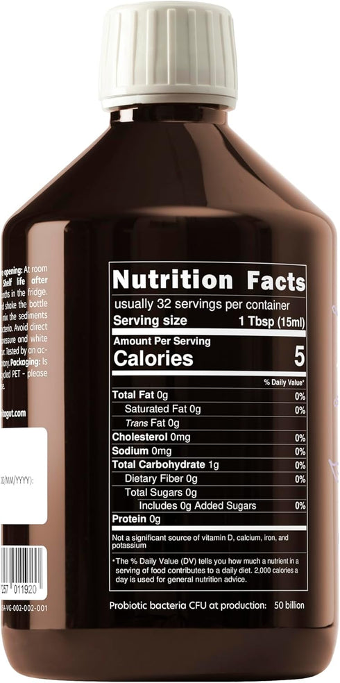 Liquid Probiotic, Prebiotics & Postbiotics - 3-in-1 Organic, 50 Billion CFU, Vegan Probiotic for Gut Health