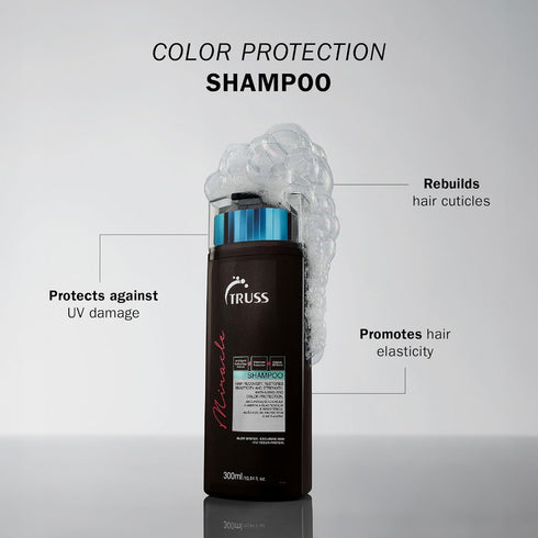 TRUSS Miracle Hair Shampoo - Anti-Aging & Color Protection Shampoo for Women & Men, 10.14 oz