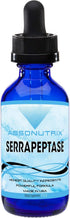 Absonutrix Serrapeptase Enzyme 583mg, 125000 SPU, 4 Oz Drops, Quick Absorption, Non-GMO, GMP Certified
