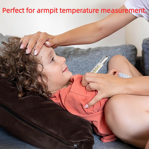 ?&? Clinical Glass Thermometer for Underarm, 2PCS Non-Digital Medical Fever Thermometer by HARIKA LIFE