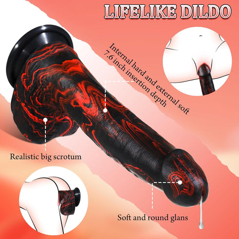 Joyprops 10 Realistic Trusting Dildo Sex Toys - Thick Dildos Vibrator with Thrusting Swinging & Vibrating for G Spot