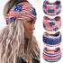 Olbye 4th of July Headbands - USA Patriotic Hair Accessories, American Flag Wide Knotted Turban Headband