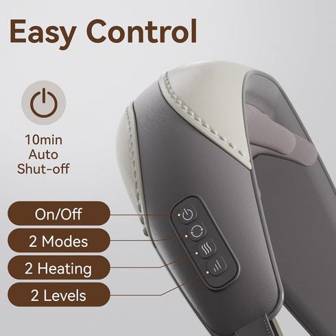 Shiatsu Neck and Shoulder Massager with Heat for Pain Relief Deep Tissue, Portable Massagers for Neck and Back, Gifts