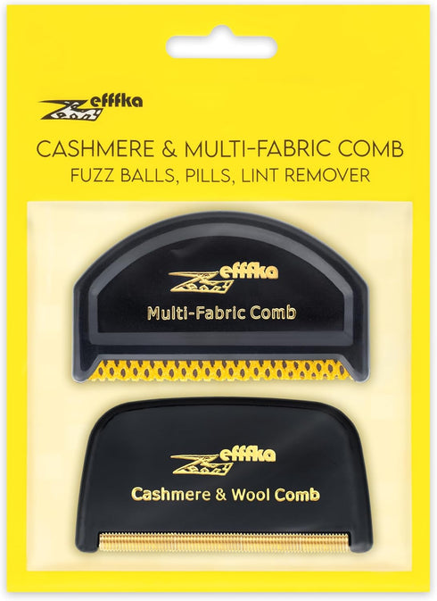 ZEFFFKA De-Pilling Comb for Cashmere Fine Wool Clothes | Lint Fuzz Balls Remover and Shaver