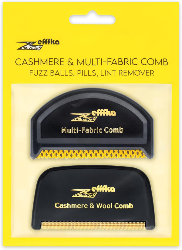 ZEFFFKA De-Pilling Comb for Cashmere Fine Wool Clothes | Lint Fuzz Balls Remover and Shaver
