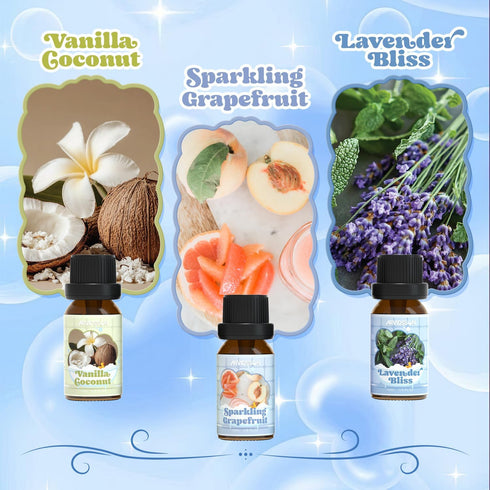 Set, Bath Fragrance Oils ARVIDSSON Natural Spa Essential Oils for Diffuser, Soap and Candle Making, Vanilla & Coconut