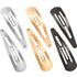 WILLBOND 30 Pieces Large Metal Snap Hair Clips - Nonslip Barrettes for Women in Gold, Silver, Black