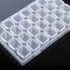 Adjustable 28 Slots Clear Plastic Medicine Pill Jewelry Organizer Box, Suitable for Pills and Earrings