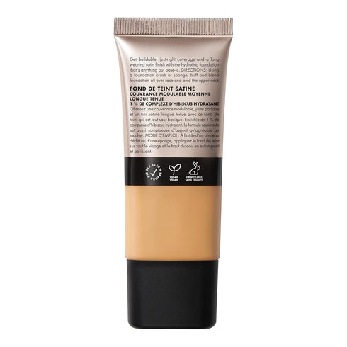 e.l.f. Soft Glam Foundation - Medium Coverage, Long-Lasting & Buildable for a Smooth, Satin Finish, Vegan, 30 Medium