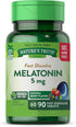 Melatonin 5 mg | 90 Fast Dissolve Tablets | Natural Berry Flavor, Vegetarian, Non-GMO & Gluten Free Supplement