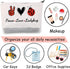 JXGZSO Good Luck Ladybug Symbol Makeup Bag with Zipper, Gifts for Women, Cosmetic Bag