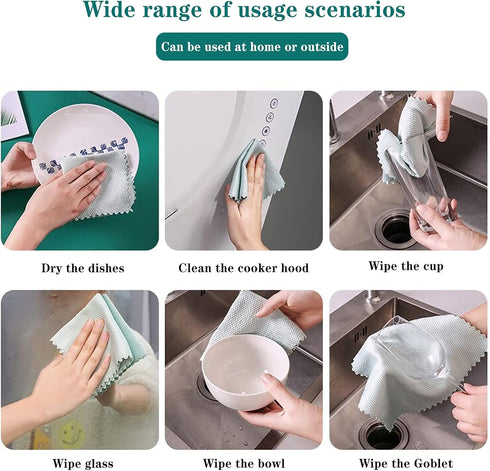 Streak Free Miracle Microfiber Cleaning Cloth, 15 Pack Lint Free Rags for Windows, Mirrors, and Housekeeping