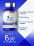 Carlyle Vitamin B50 Complex, 180 Caplets, Vegetarian, Non-GMO, Gluten Free
