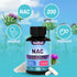 NAC Supplement, N-Acetyl Cysteine Capsules 800mg with Milk Thistle 200mg, 90 Count, Vegan, GMOs-Free
