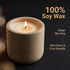 HZV 25 Mens Meditation Candle - Temple Serenity Woody Scent, Cement Vessel, Natural Soy Wax Candle for Stress Relief