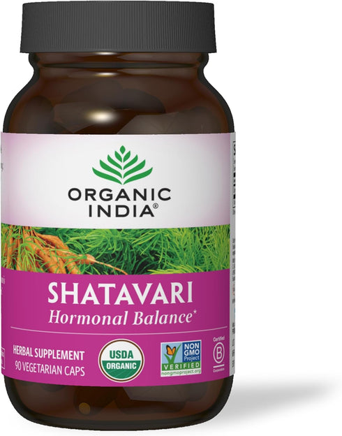Immune Inflammatory 90 ORGANIC INDIA Shatavari Herbal Supplement - Supports Hormonal Balance, and Response, Vegan