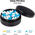 Portable Metal Pill Box - Travel Daily Pill Case, Waterproof Container for Purse Pocket, Compact Organizer for Medicines