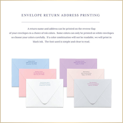 Set Set A7) Fairmont & Grove Personalized Note Cards and Envelope Stationery for Women - Flat Notecard Stationary