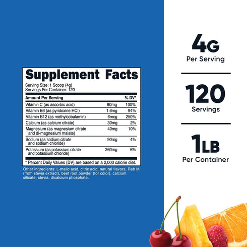 Nutricost Electrolyte Complex Powder (120 Servings, Fruit Punch) - Hydration Supplement Drink Mix