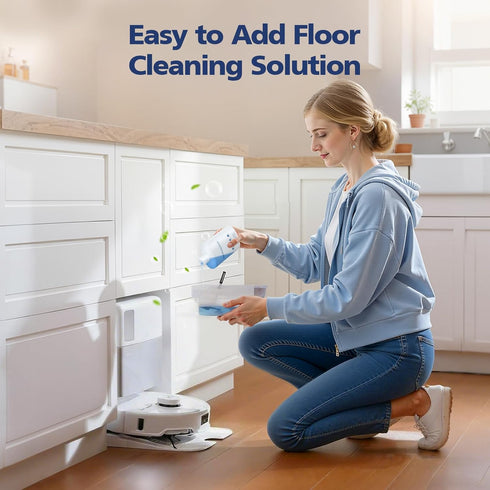 VILLAPOOL 1L (33.8 oz) Floor Cleaning Solution Compatible with Roborock Robot Vacuums with Mopping and Wet Dry Vacuum
