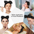Ondder Black Spa Headband for Washing Face, Bow Skincare Headbands for Women and Girls