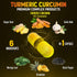 6 in 1 Turmeric Curcumin + Ginger Capsules, 95% Curcuminoids, Joint & Absorption Support - 120 Capsules
