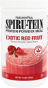 Natures Plus SPIRU-TEIN Exotic Red Fruit | 1.1 lb Plant-Based Protein Powder | Vegetarian, Gluten Free, 14 Servings