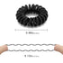 Spiral Hair Ties (Small Black, 50 Pcs Plastic) - Coil Ponytail Holders for Thick Hair, No Crease Phone Cord Ties for