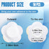 SmallCat 50 Pack 2.36 2.36 Inch PCS Disposable Castor Oil Wrap, Organic Cotton Belly Button Patch Cover, x