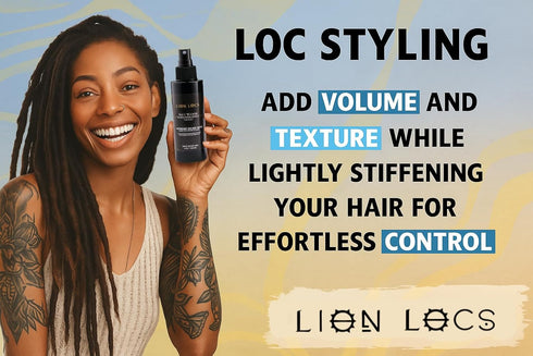 Lion Locs Starter Twist and Lock Spray | Vegan Sea Salt Mist with Essential Oils & Aloe for New Dreadlocks (4oz)
