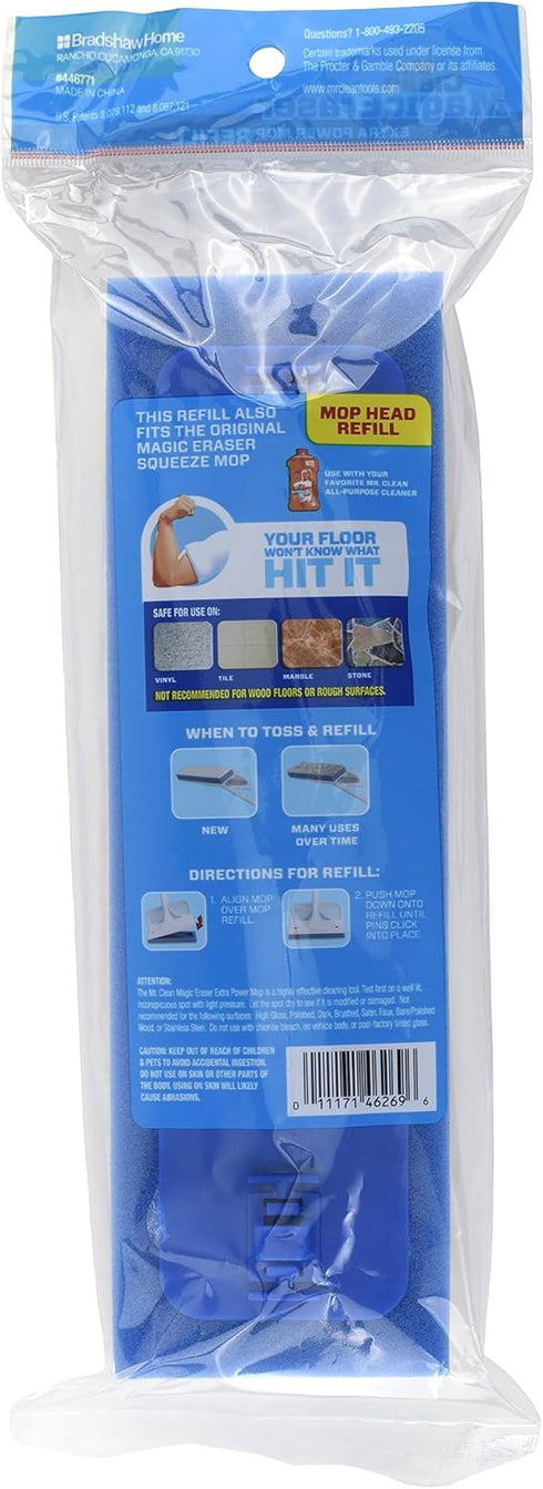 Mr. Clean Extra Power Floor Mop Refill Head - White/Blue