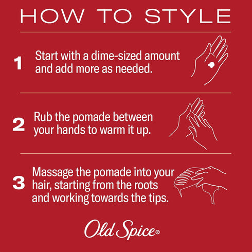 Old Spice Hair Styling Pomade for Men, Medium Hold No Shine, 2.22 Fl Oz Each, Twin Pack