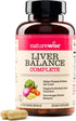 NatureWise Liver Balance Detox Supplement, Triple Repair Formula with Milk Thistle, Vegan - 60 Capsules