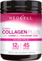 NeoCell Super Collagen Powder, Collagen Plus with Vitamin C & Hyaluronic Acid, Supports Healthy Hair, Skin & Nails, 12g