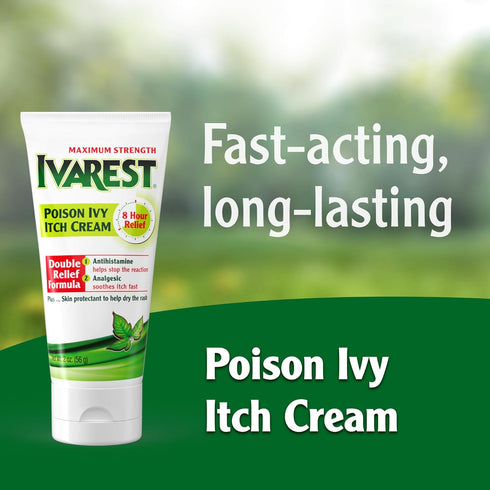 Ivarest Anti-Itch Cream, Maximum Strength Poison Ivy Relief Product, 2 Ounce
