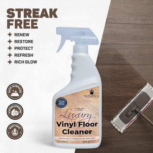 LVP Floor Cleaner. Streak-Free Luxury Vinyl Floor Cleaner. For Hardwood, Laminate, and Natural Wood Flooring. Pet Safe