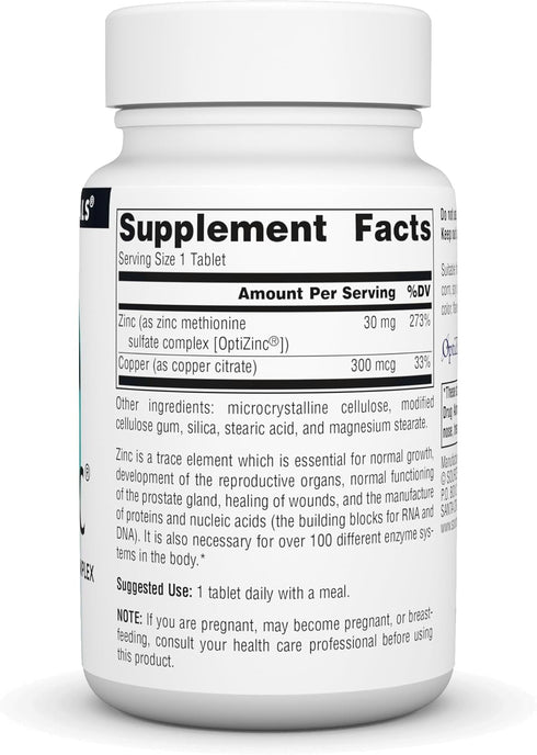 Source Naturals OptiZinc Zinc Methionine Sulfate Complex & Dietary Supplement - 240 Tablets