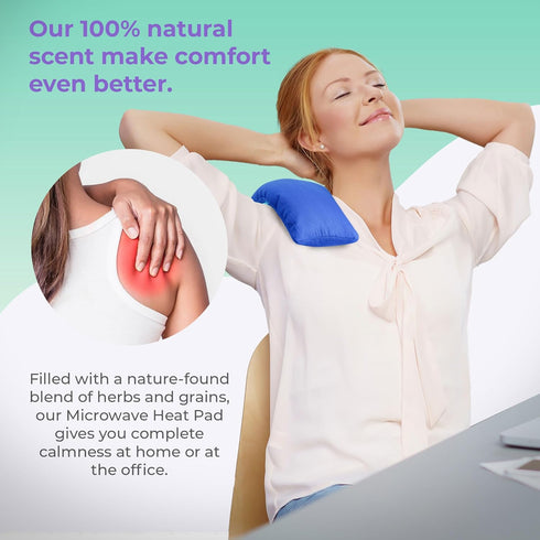 My Heating Pad for Pain Relief - Moist Microwavable Pad for Joints and Muscles, 1 Pack Blue, Lavender Scent